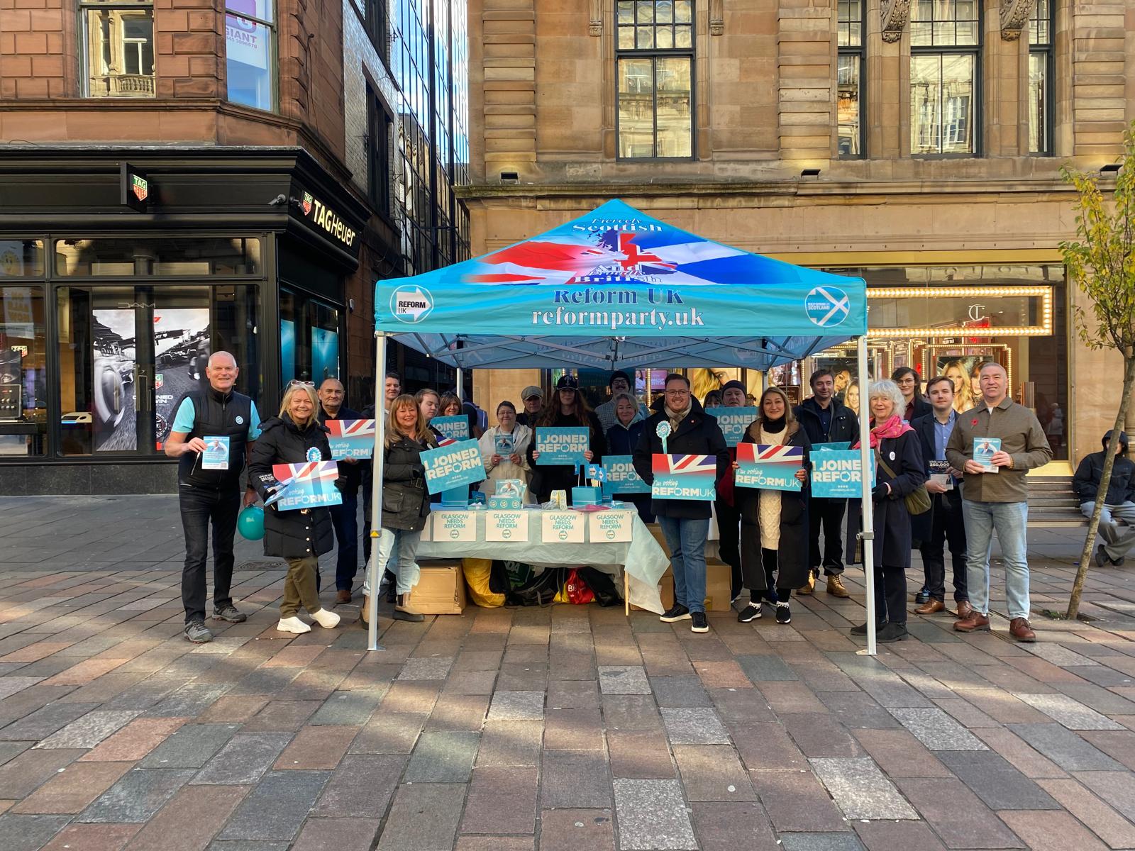 Allan at a Stall in Sauchiehall St